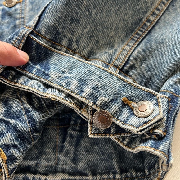 Mint Condition Industriale Nuovo Acid Wash Jean Jacket Size Large 90s Bomber - Picture 6 of 10